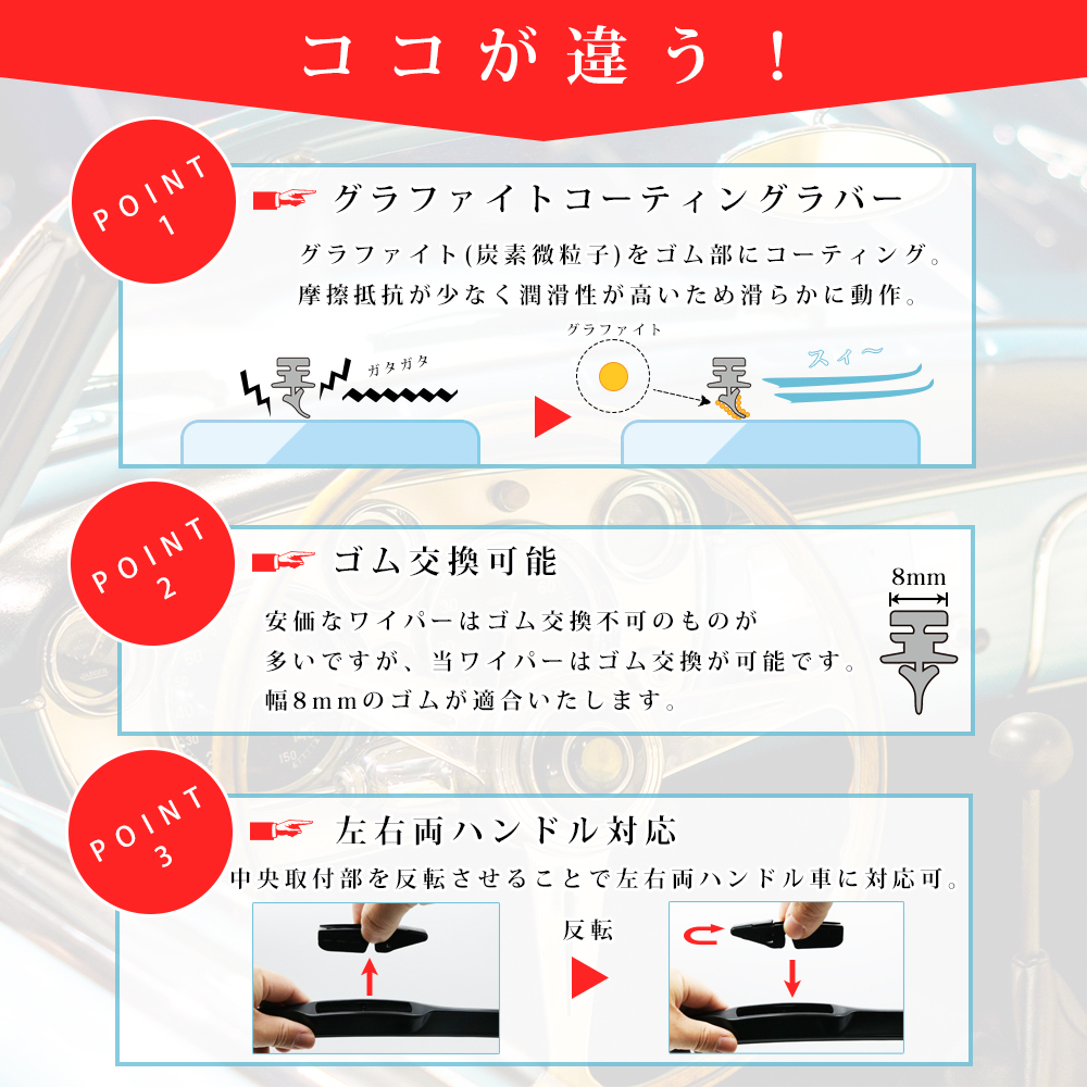 トヨタ ソアラ 40 系 エアロ ワイパー ブレード 左右2本 セット_画像4