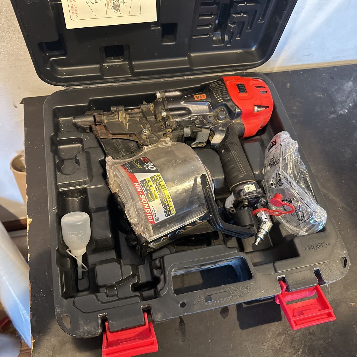 MAX マックス 高圧 90mm 釘打機 HN-90N5(D)ケース付 traversebayim.com