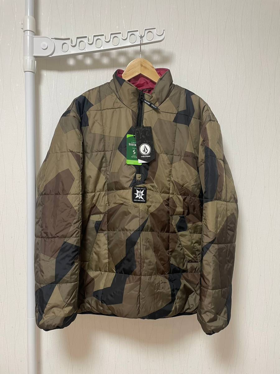 未使用☆[VOLCOM] 定価18,480 AP2 PUFFER LINER カモフラ プルオーバー キルティングライナージャケット S 迷彩 A1631951 ボルコム_画像1