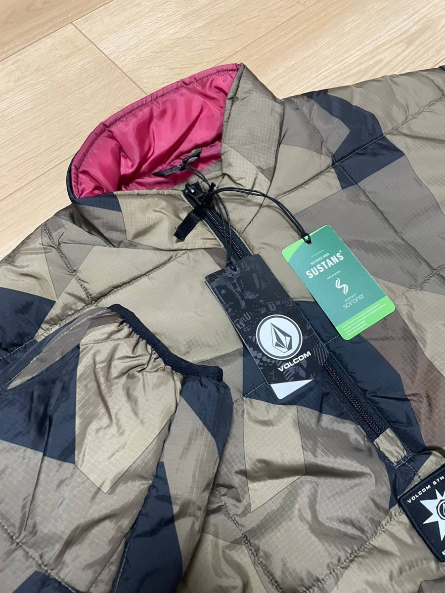 未使用☆[VOLCOM] 定価18,480 AP2 PUFFER LINER カモフラ プルオーバー キルティングライナージャケット S 迷彩 A1631951 ボルコム_画像7