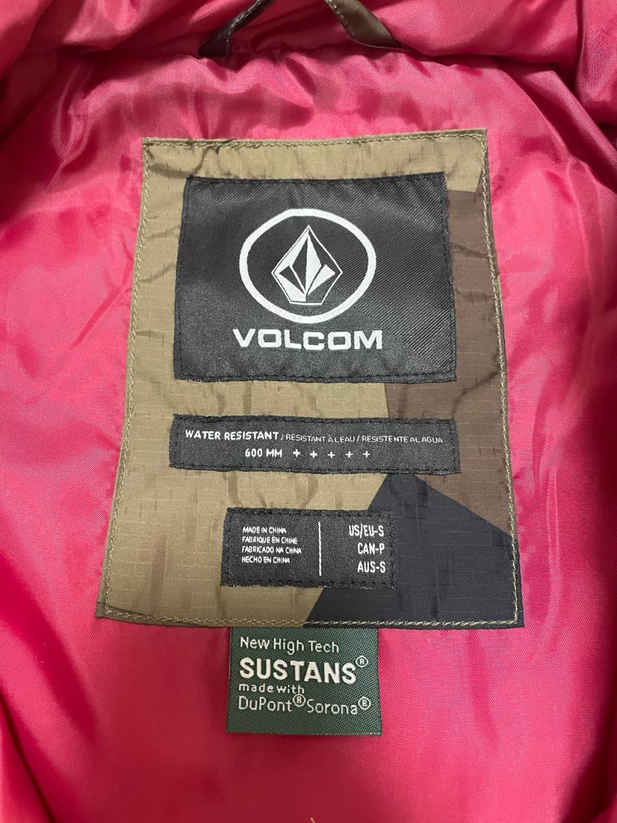 未使用☆[VOLCOM] 定価18,480 AP2 PUFFER LINER カモフラ プルオーバー キルティングライナージャケット S 迷彩 A1631951 ボルコム_画像3