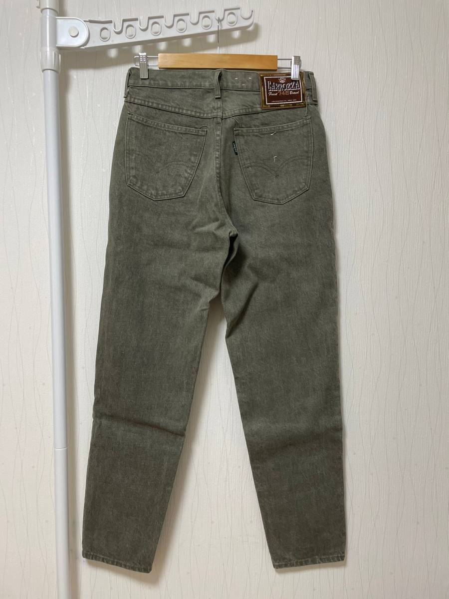 美品☆[80s LEVI'S] 1989年 CARROZZA 748 bigE カラーデニムパンツ 32 グリーン 80年代 リーバイス