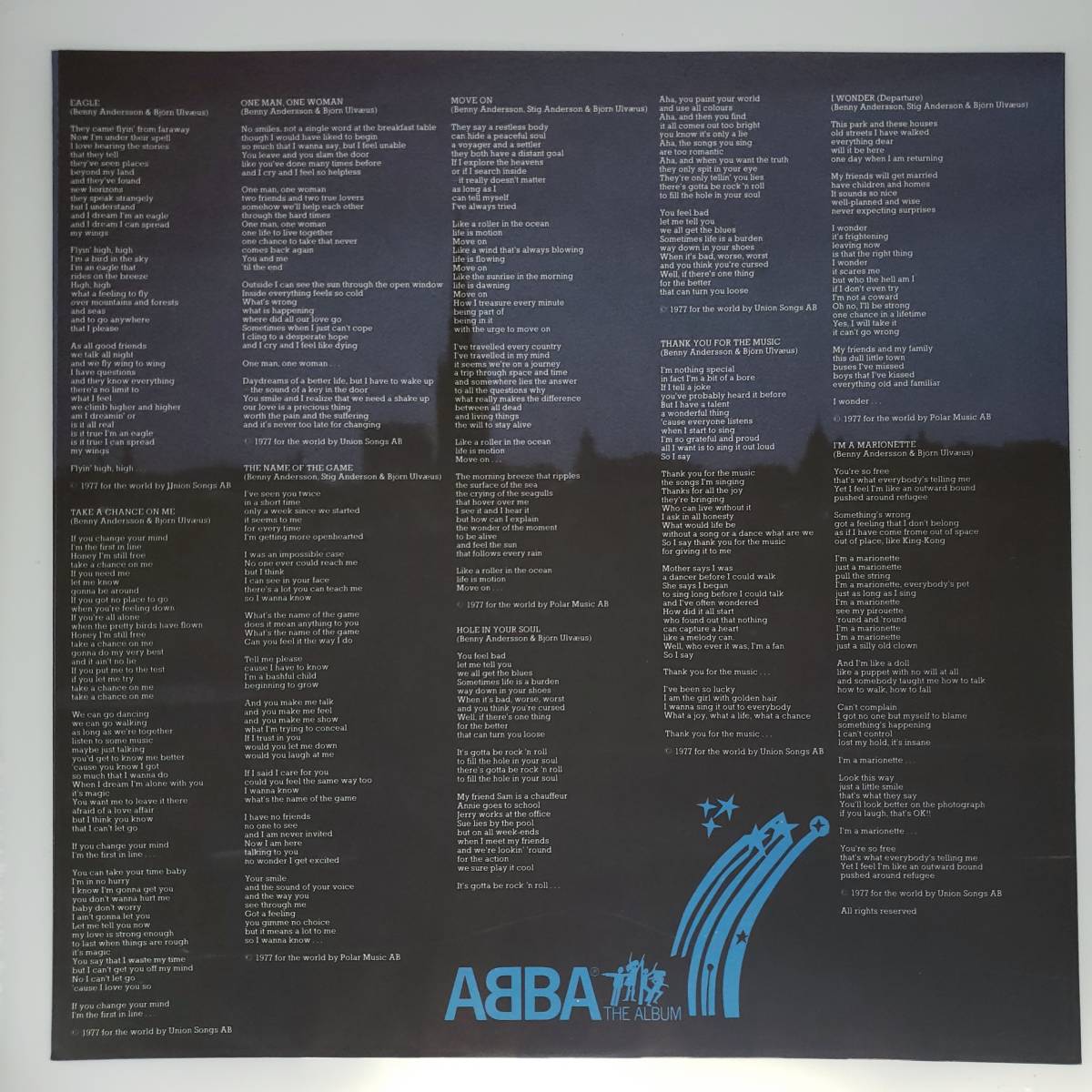 良盤屋◆LP◆アバ/ジ・アルバム　 ABBA/The Album　◆Europop◆P-4170_画像6