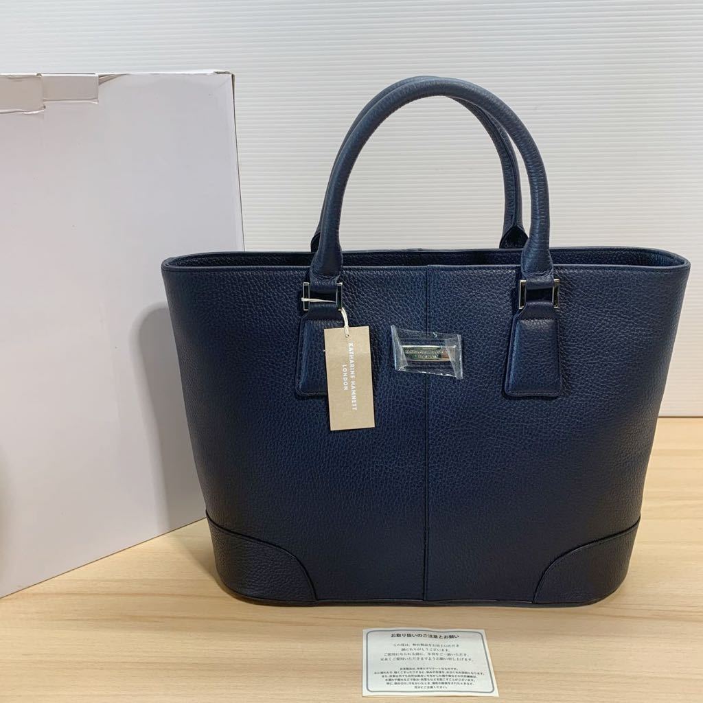 【日本限定モデル】 ネイビー LONDON HAMNETT KATHARINE トートバッグ キャサリンハムネット 未使用 新品 ビジネスバッグ ビジネス 牛革 約38×マチ12×26cm その他 【日本限定モデル】 ネイビー LONDON HAMNETT KATHARINE トートバッグ キャサリンハムネット 未使用 新品 ビジネスバッグ ビジネス 牛革 約38×マチ12×26cm その他