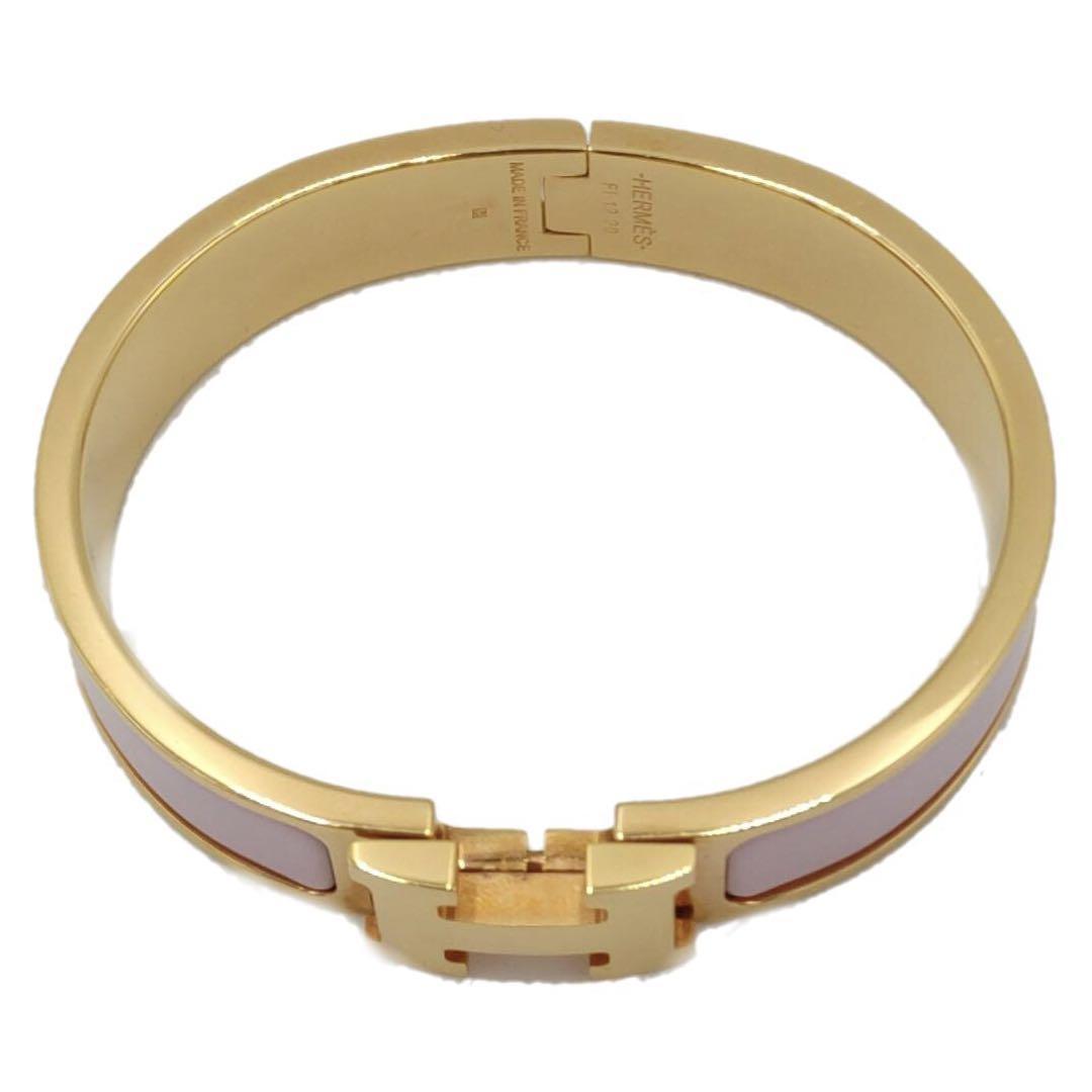HERMES エルメス クリックH バングル ブレスレッド ピンク ゴールド