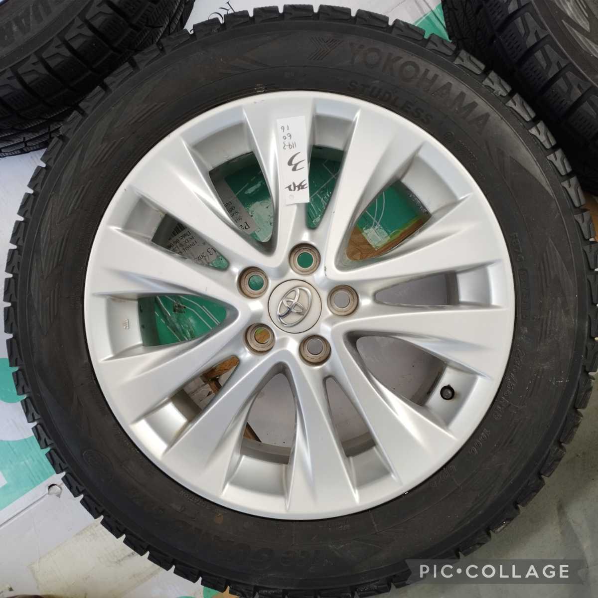 TOYOTA 純正 18インチ 7.5J ＋45 ハブ径60 PCD114.3 5穴 タイヤ付き4本セットヨコハマ iceGUARD iG75　235/55R18 ハリアー、ハリアー_画像5