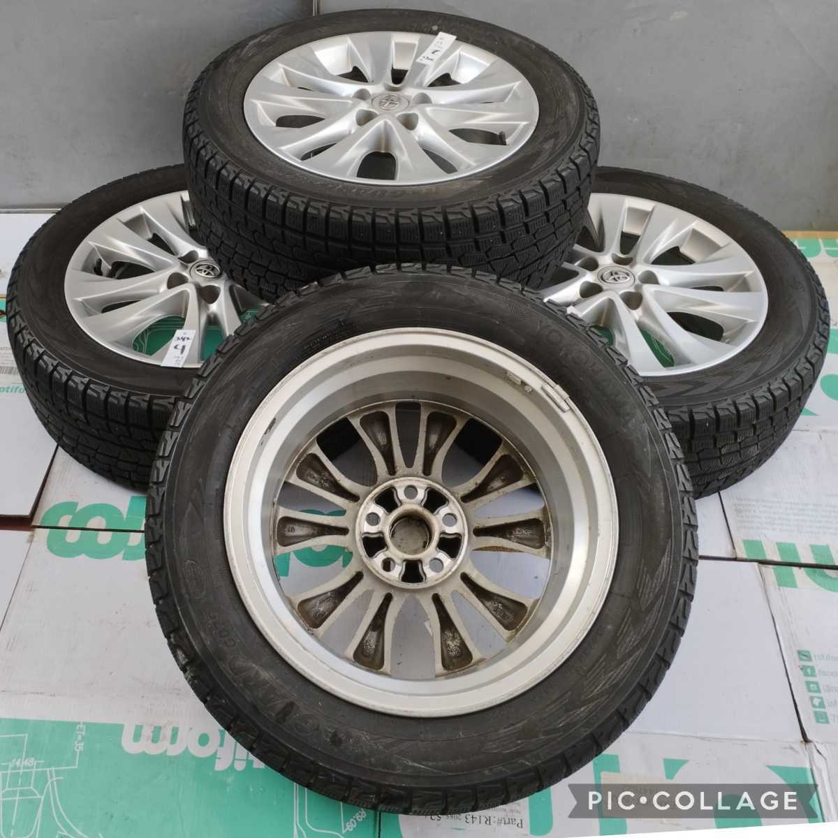 TOYOTA 純正 18インチ 7.5J ＋45 ハブ径60 PCD114.3 5穴 タイヤ付き4本セットヨコハマ iceGUARD iG75　235/55R18 ハリアー、ハリアー_画像2