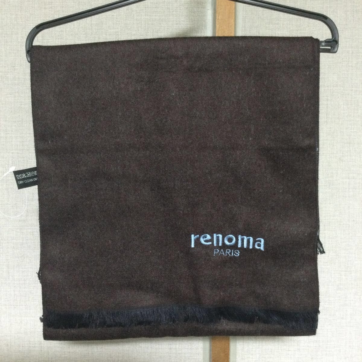 renoma 未使用品マフラー(濃いブラウン×ブルーグレー)