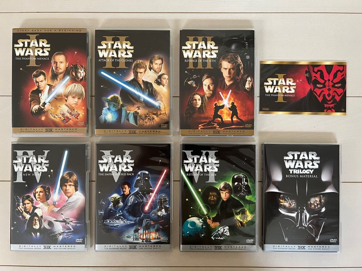 スターウォーズ エピソード1～6 STAR WARS EP1-EP6 DVD セット（おまけでサントラ CD もお付けします）