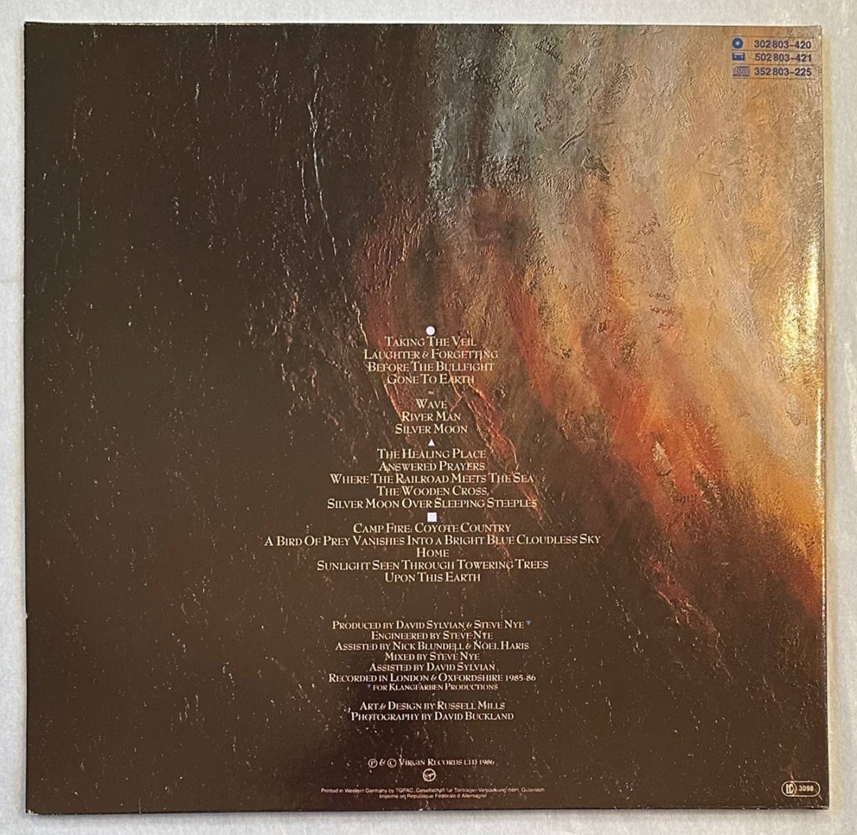 #1986 year Europe record original new goods David Sylvian - Gone To Earth 2 sheets set 12~LP 302 803 Virgin