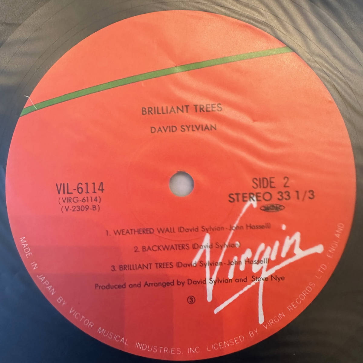 #1984 year domestic record original new goods David Sylvian - Brilliant Trees 12~LP VIL-6114 Virgin