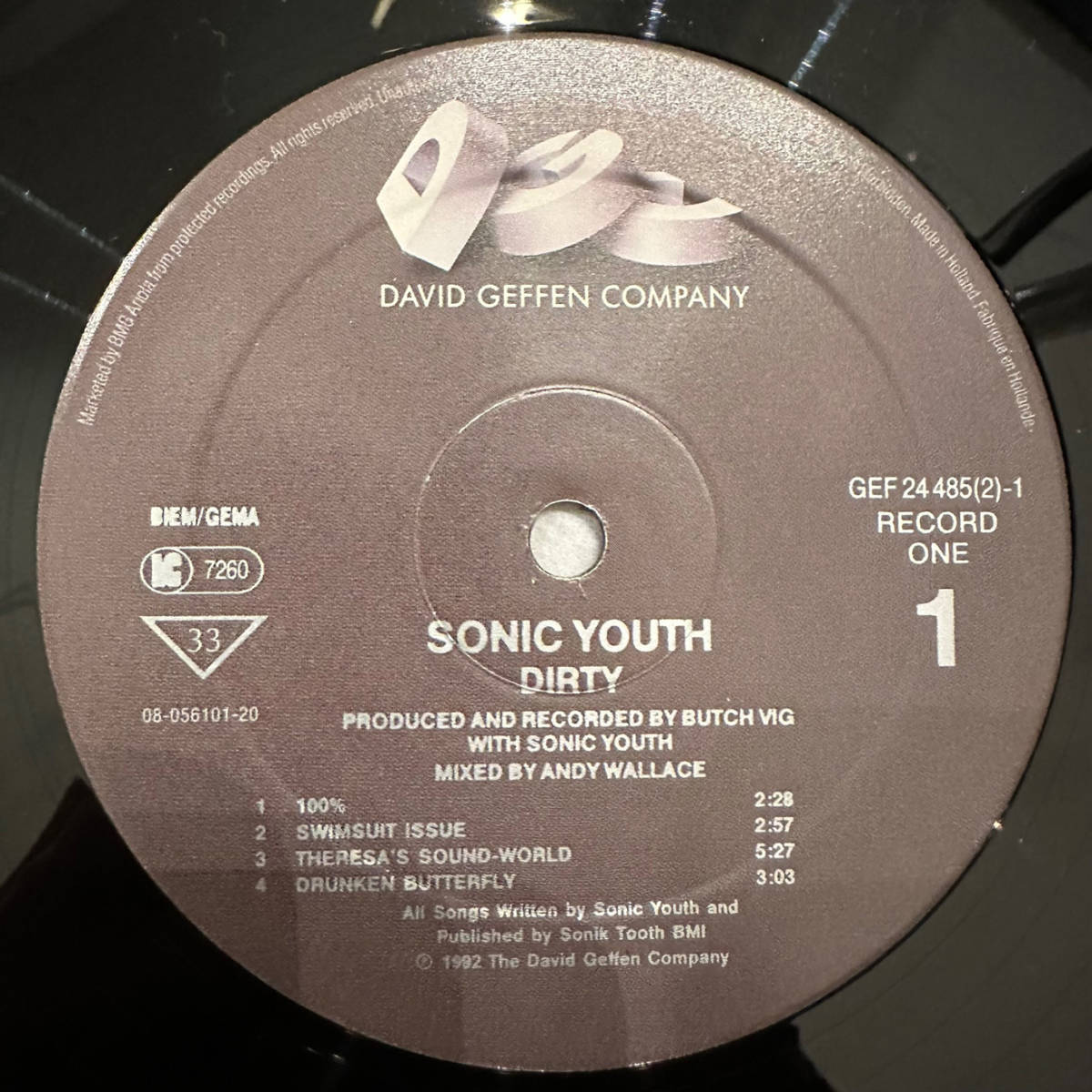 ■1992年 Europe盤 オリジナル Sonic Youth - Dirty 2枚組 12”LP GEF24485(2) / DGC / ソニックユース_画像4