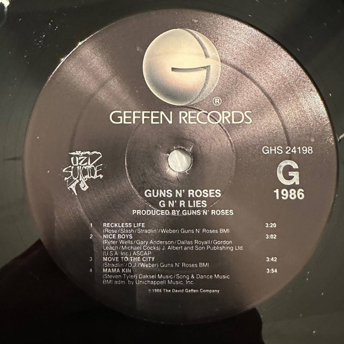 ■1988年 US盤 GUNS N’ ROSES - G N' R Lies 12”LP GHS 24198 Geffen Recordsの画像4