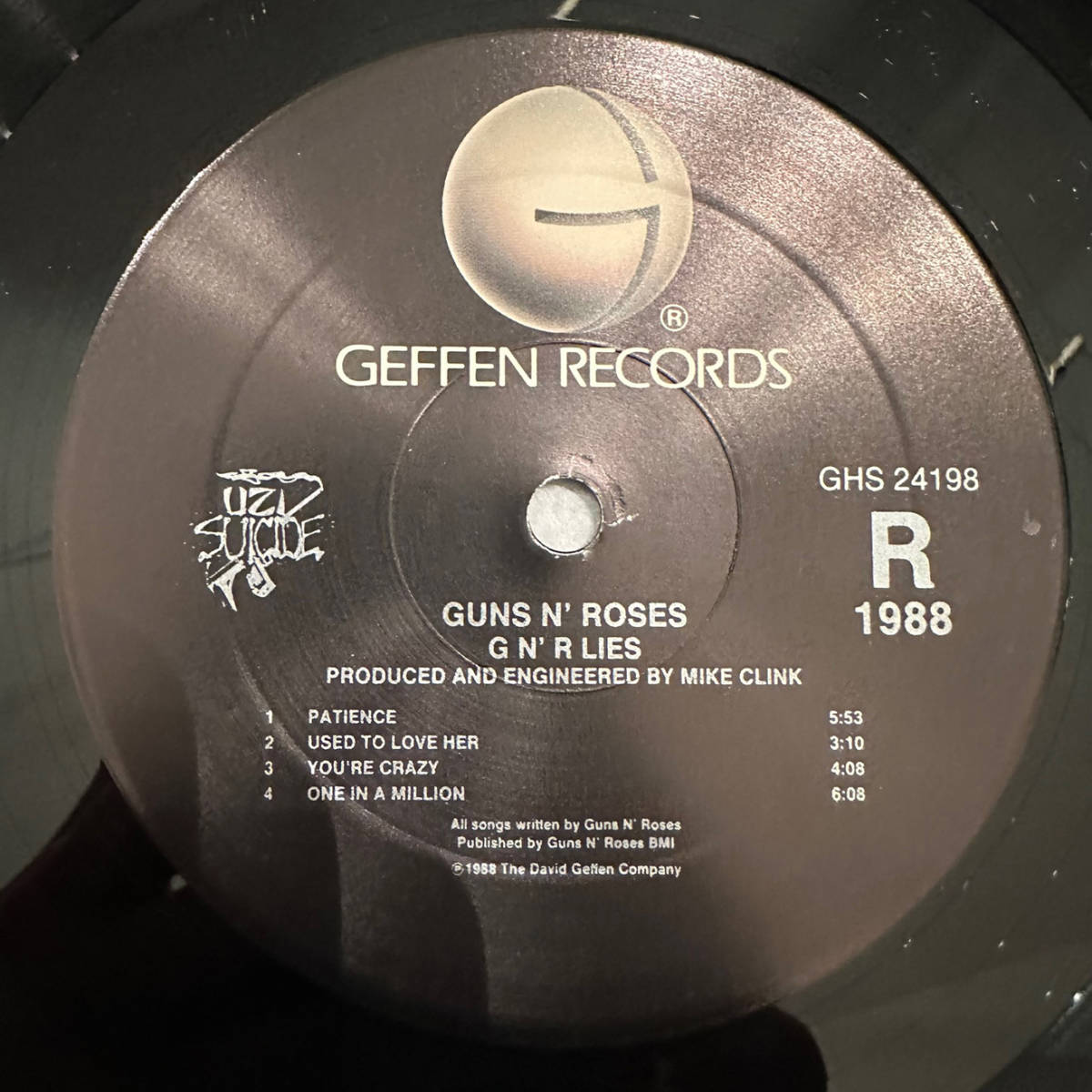 ■1988年 US盤 GUNS N’ ROSES - G N' R Lies 12”LP GHS 24198 Geffen Recordsの画像5