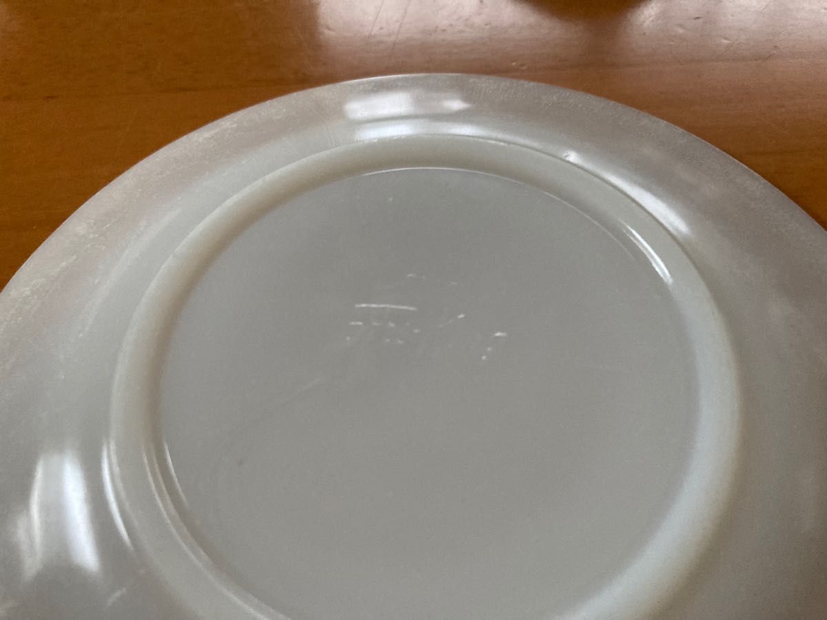 ファイヤーキング　 カップ&ソーサー　2個セット　ミルクガラス　アンティーク