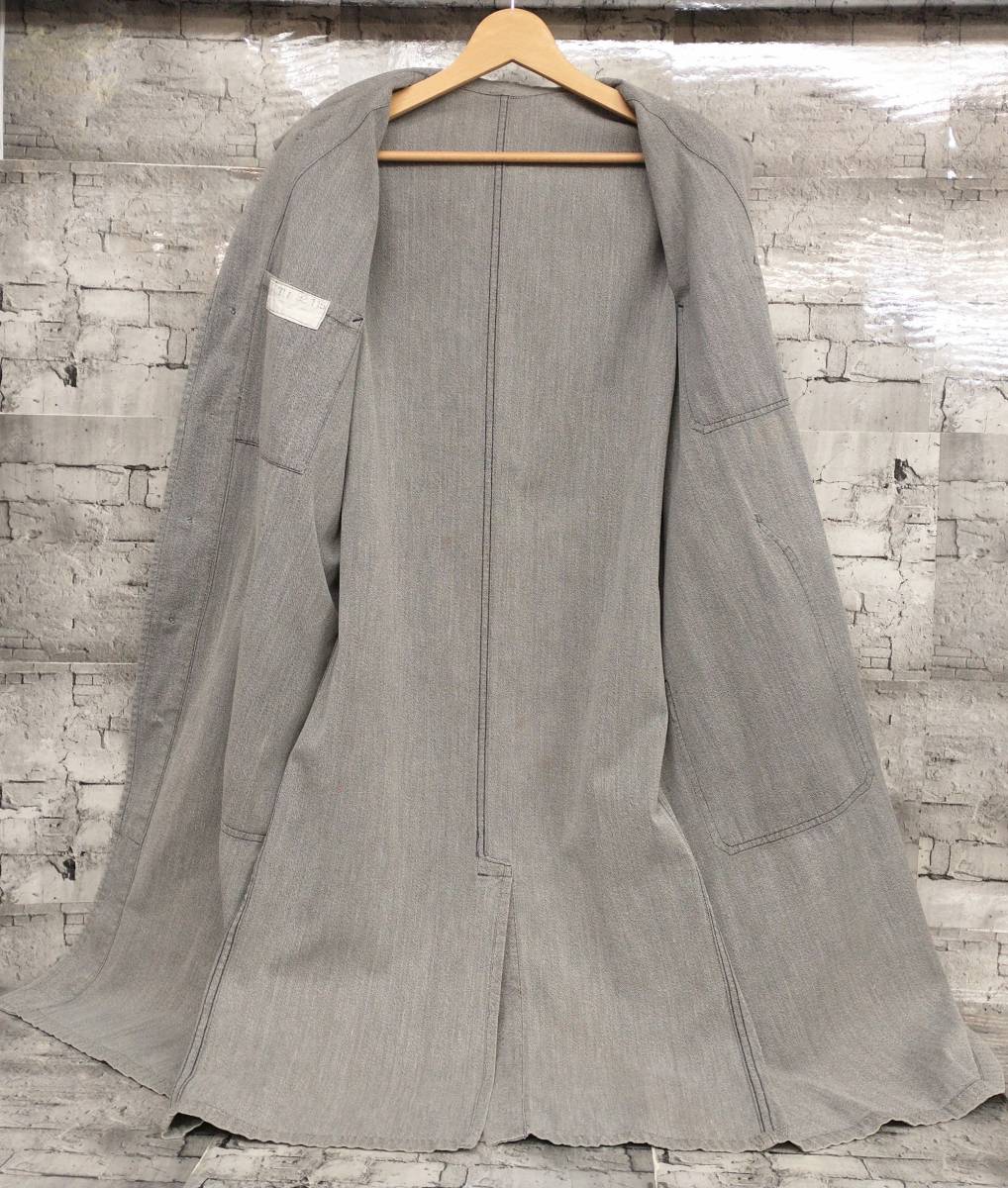 40s 50s FRENCH VINTAGE ブラックシャンブレー アトリエコート ユーロ