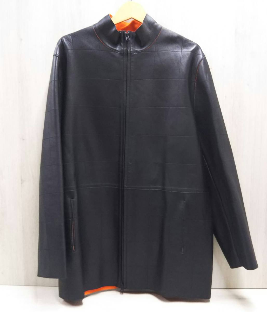 T’s international イッツインターナショナル 羊革 レザージャケット サイズ50 ブ ブラック 黒_画像1