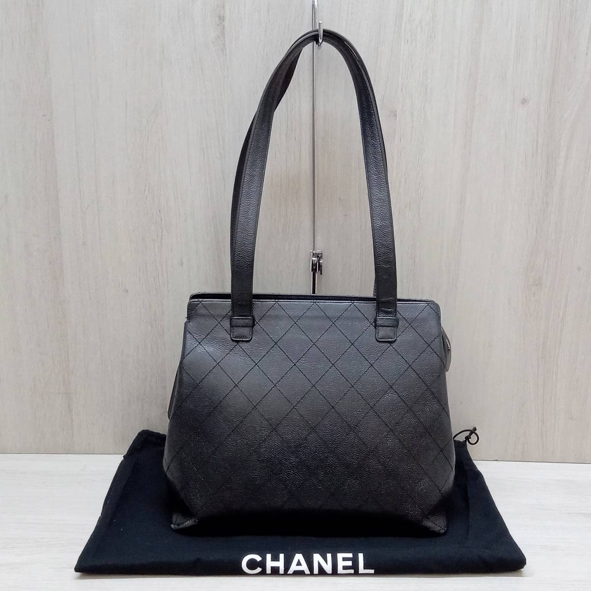 【オープニングセール】 5833282 キャビアスキン シャネル CHANEL トート 店舗受取可 鑑定書 バッグ ショルダー ショルダーバッグ