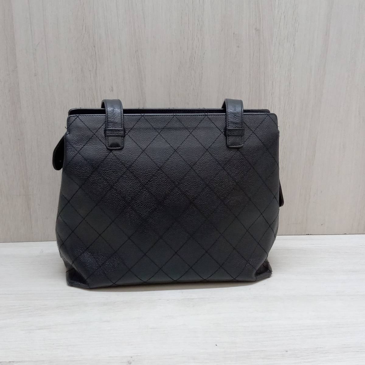 CHANEL シャネル キャビアスキン 5833282 トート ショルダー バッグ 鑑定書 店舗受取可_画像2