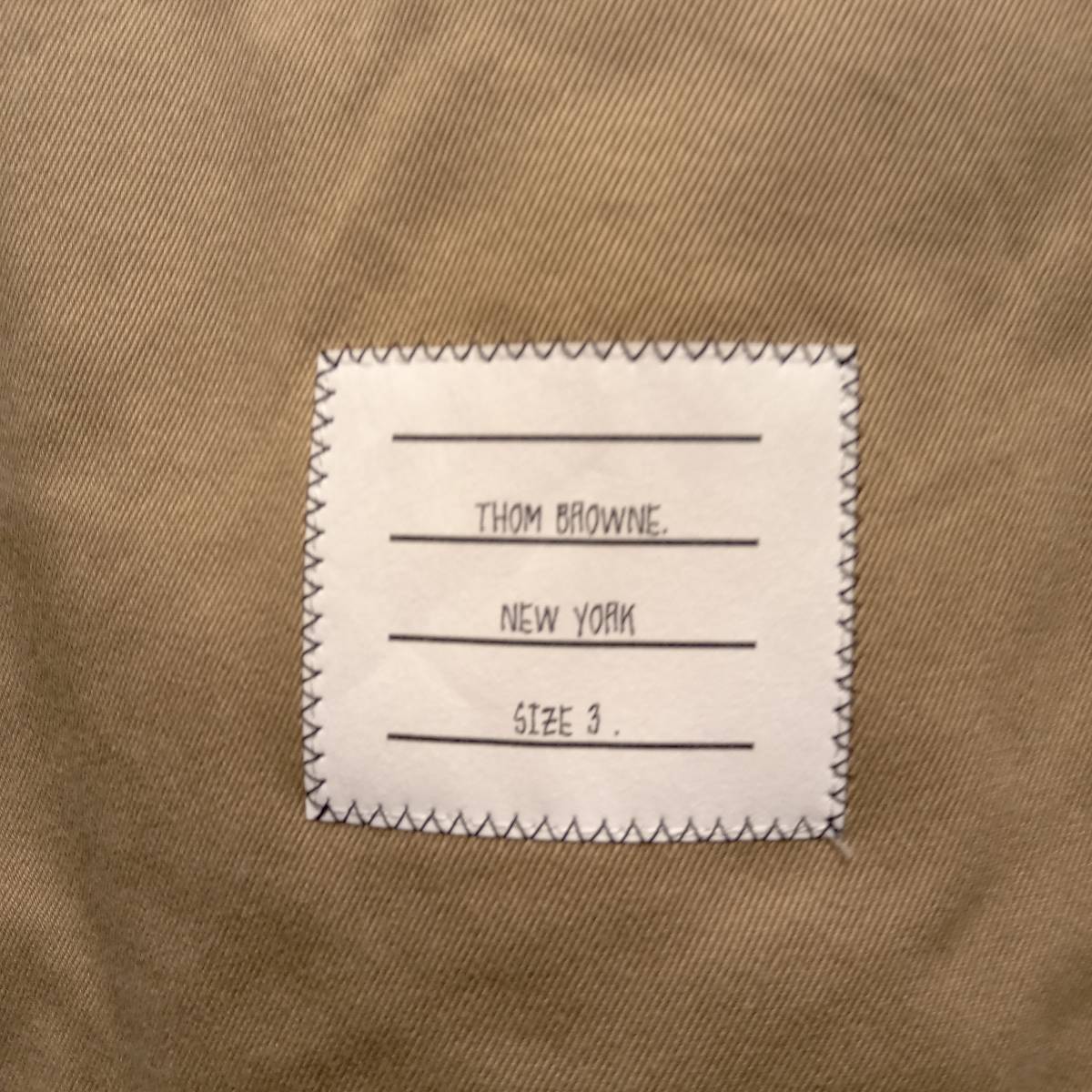 THOM BROWNE 4bar sport jacket スポーツジャケット テーラードジャケット 3 ベージュ トムブラウン 店舗受取可_画像3