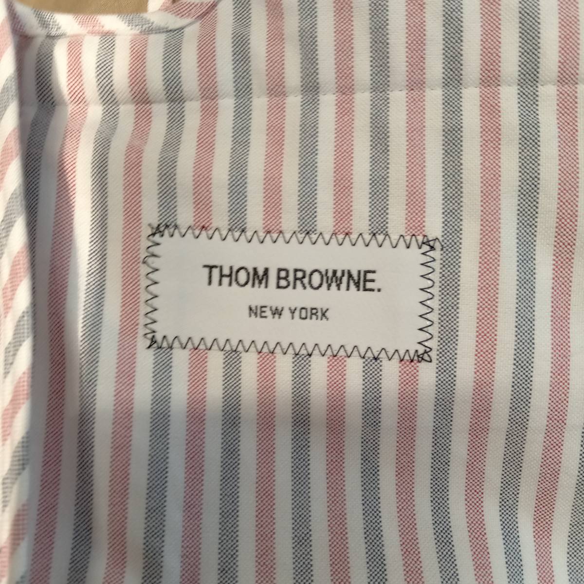 THOM BROWNE 4bar sport jacket スポーツジャケット テーラードジャケット 3 ベージュ トムブラウン 店舗受取可_画像4