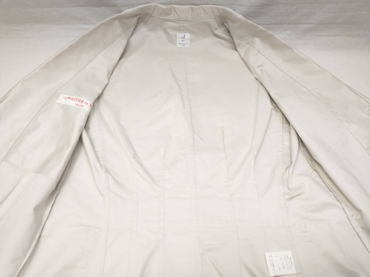 ANATOMICA tailored jacket размер 46 Martingale LE MAITRE DE TOUS слоновая кость 530-521-01 S17 хлопок дыра Tomica 