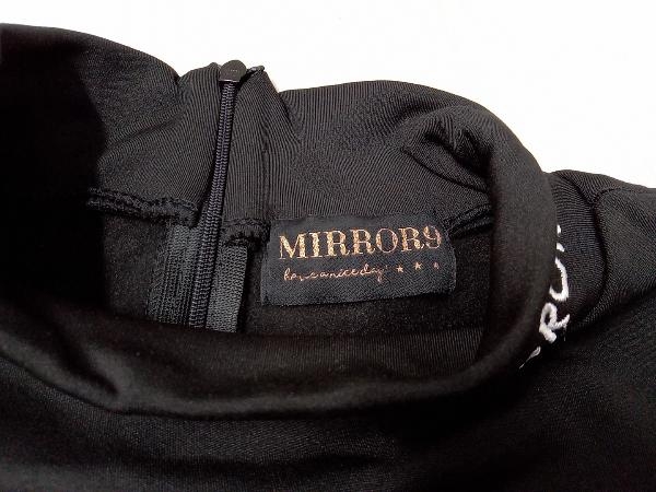 MIRROR9 ミラーナイン スウェット ブラック L ロゴ オーバーサイズ ゴルフ トレーナー レディース 裏起毛 ポリエステル_画像3