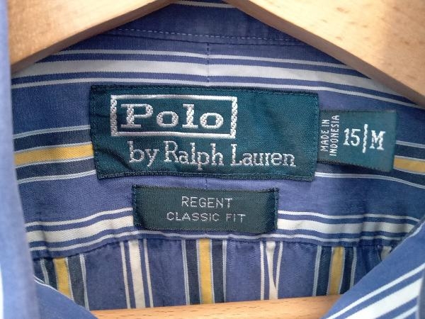 輸入古着 Ralph Lauren ラルフ・ローレン長袖シャツ ストライプシャツ ラルフシャツ CLASSIC FIT パープル コットン Ｍ_画像5