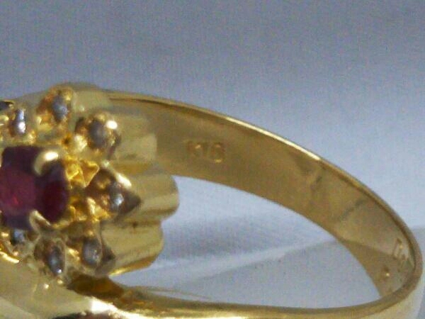 デザインリング K18 ダイヤ0.06ct 12号 約4.5g | www.bauen.com.ar