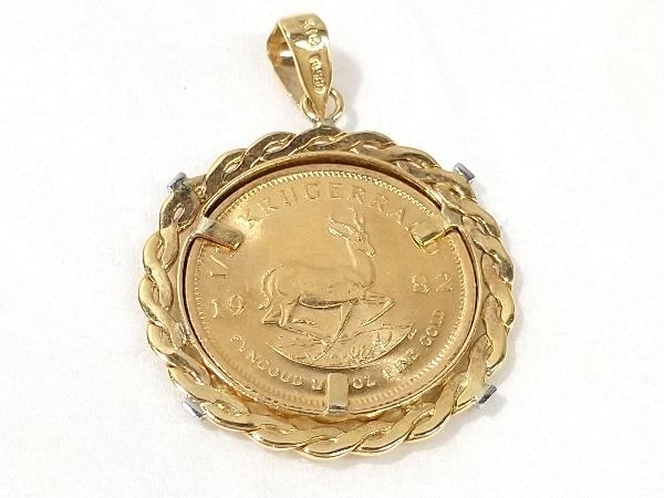 K18 K22 Pt900 クルーガランド コイン 金貨 1/10OZ ペンダント