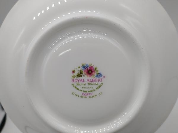 ROYAL ALBERT ロイヤルアルバート カップ＆ソーサー 8月 POPPY ポピー FLOWER OF THE MONTH マンスリー フラワーオブマンス 箱付き_画像4