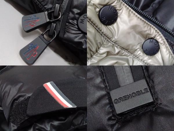MONCLER SESTRIERTECH フード付きダウンジャケット 軽量アウター メンズ サイズ3 ブラック 冬服_画像9