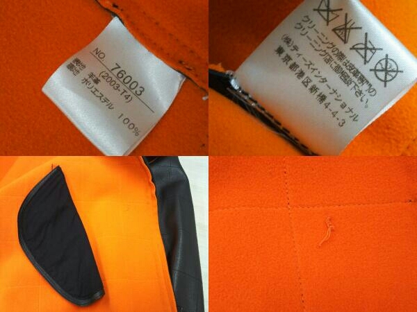 T’s international イッツインターナショナル 羊革 レザージャケット サイズ50 ブ ブラック 黒_画像5