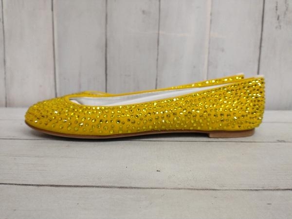  большое снижение цены GIUSEPPE ZANOTTI DESIGN Giuseppe Zanotti плоская обувь туфли-лодочки 36055 стразы желтый Италия производства 22.5cm