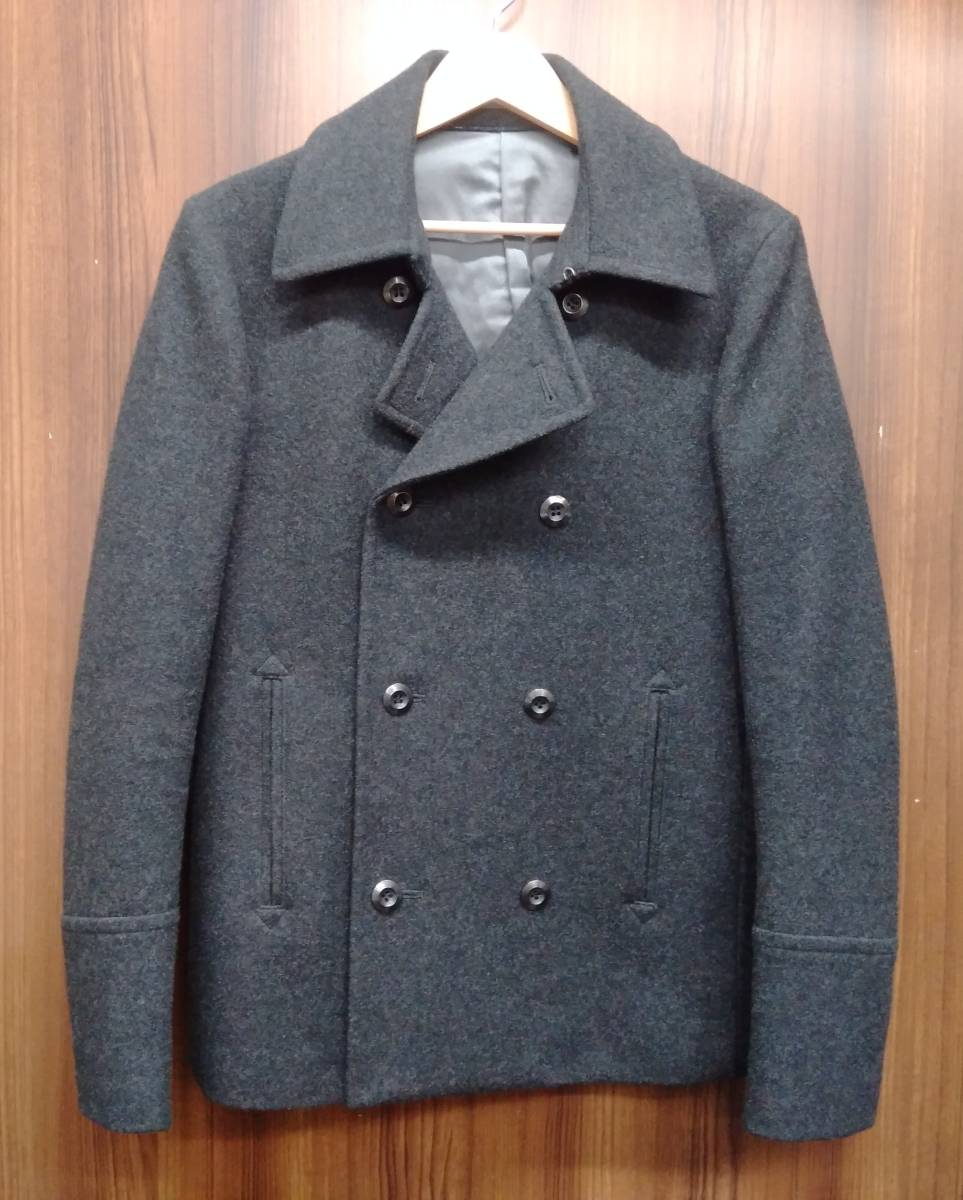 ATTACHMENT PEA-COAT アタッチメント ピーコート ウールコート ブラック サイズ2_画像1