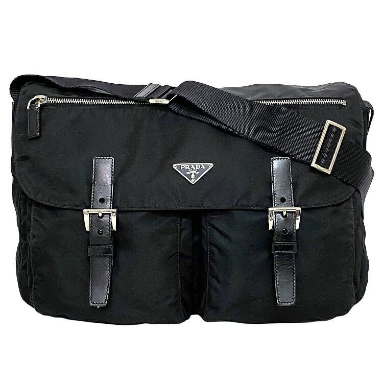 PRADA ナイロン 三角プレート ショルダーバッグ BT1738-