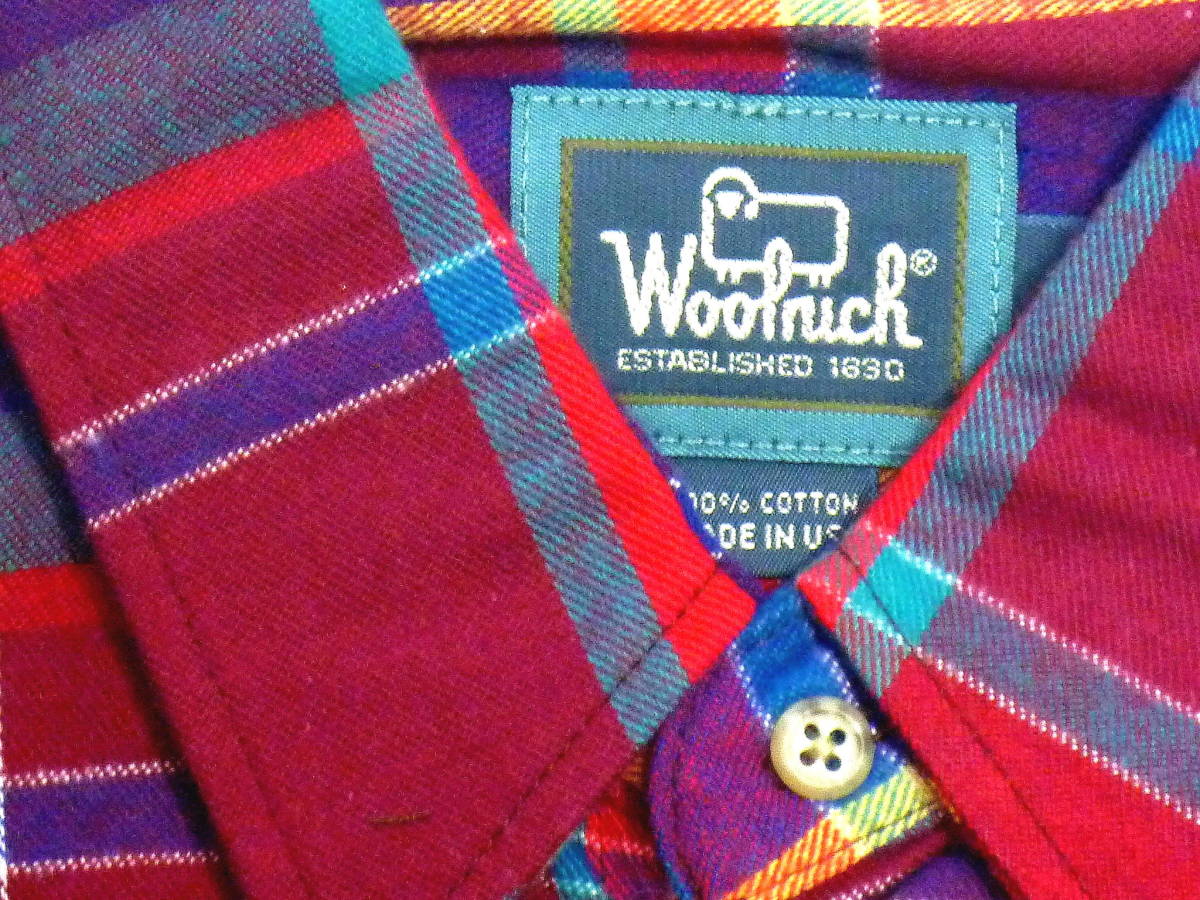 80's ウールリッチ WOOLRICH スーパーフランネルシャツ SIZE-L Made in
