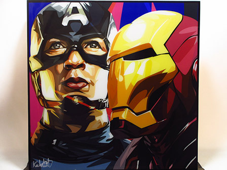 [ new goods No 383] pop art panel Captain America & Ironman 