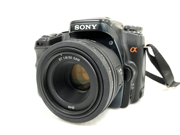 SONY α α100 ボディ DSLR-A100 レンズ DT 1.8/50 SAM 付き デジタル一眼レフカメラ ソニー 中古 O7097239