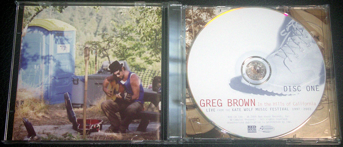 グレッグ・ブラウン GREG BROWN / In the Hills of California - LIVE FROM THE KATE WOLF MUSIC FESTIVAL 1997 - 2003 2CD_画像2