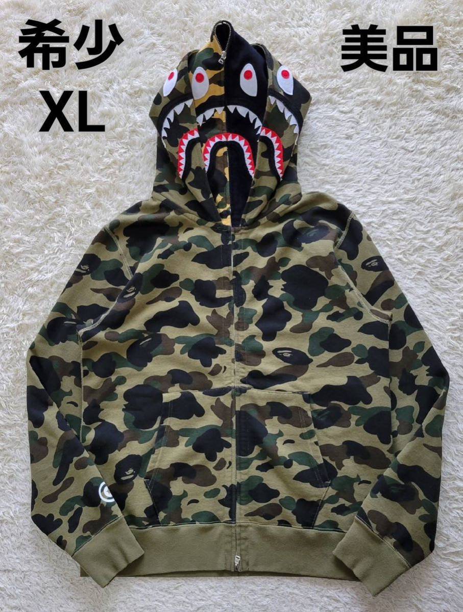 希少XL】a bathing ape 1stカモ ダブルシャークパーカー | labiela.com