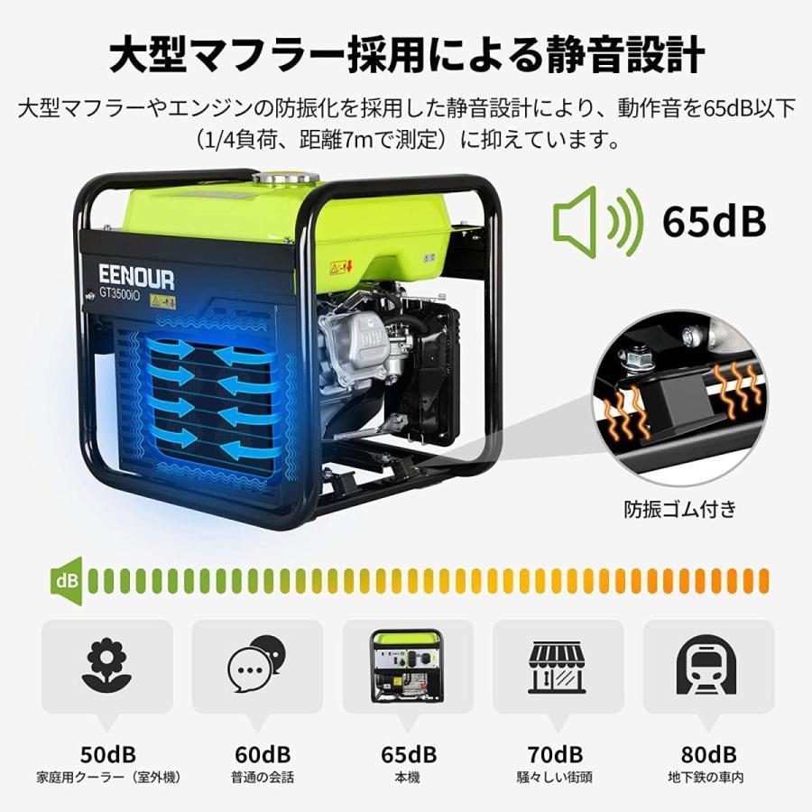 即出荷 EENOUR 発電機 インバーター発電機 GT3500iO 定格出力2.8kVA
