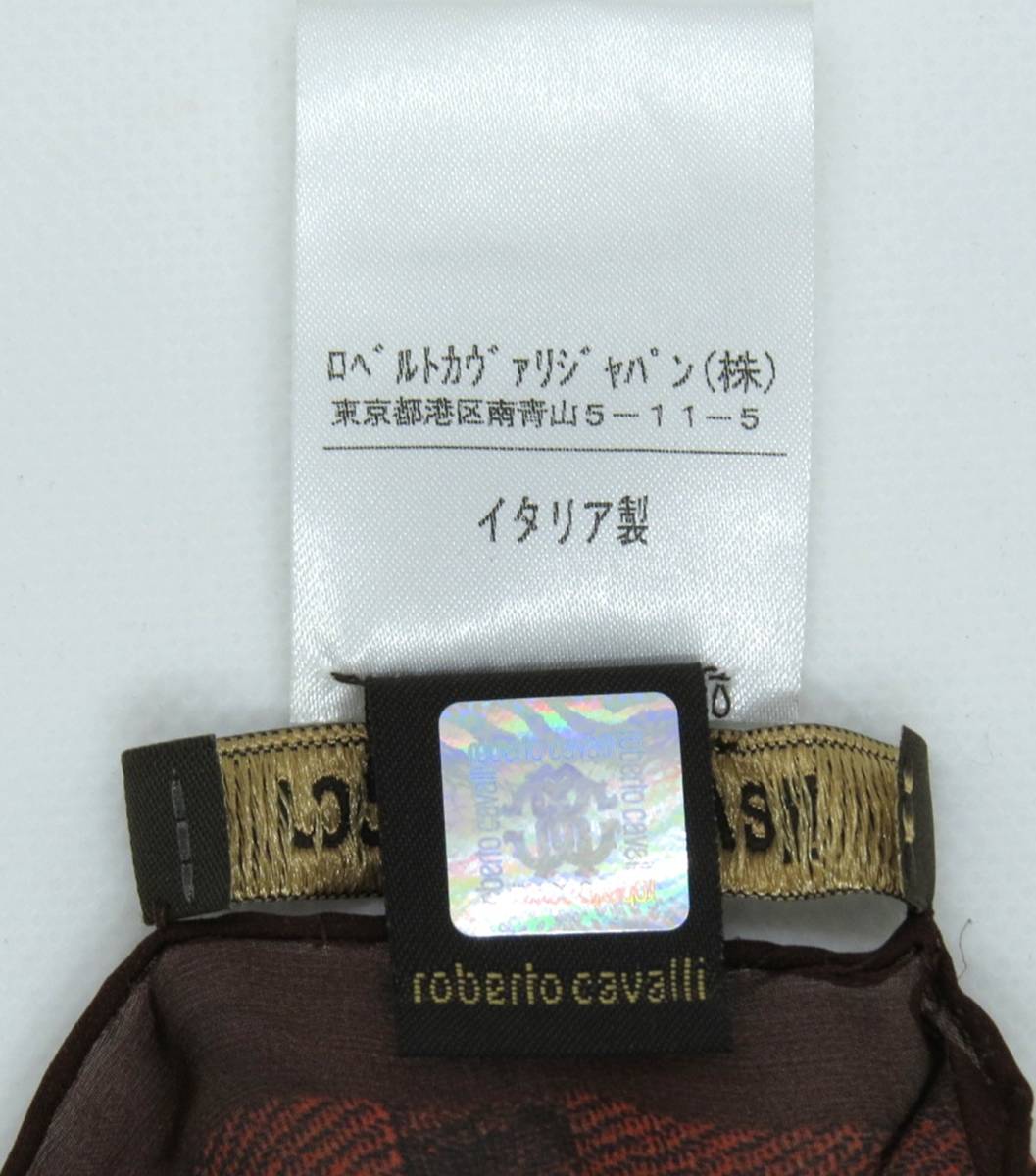 331 新品【Roberto Cavalli ロベルトカヴァリ】イタリア製 ブリックレッド ストールスカーフ おしゃれ 春物 アクセサリー 小物　ヨーロッパ_画像9