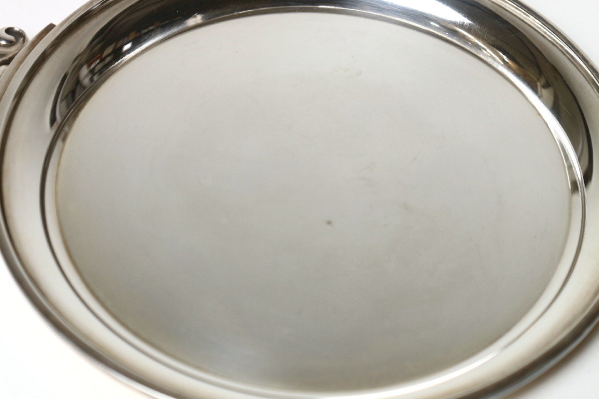 ジョージ・ジェンセン エコーン スターリングシルバートレイ 約204g / GEORG JENSEN ACORN STERLING SILVER トレー お盆_画像3