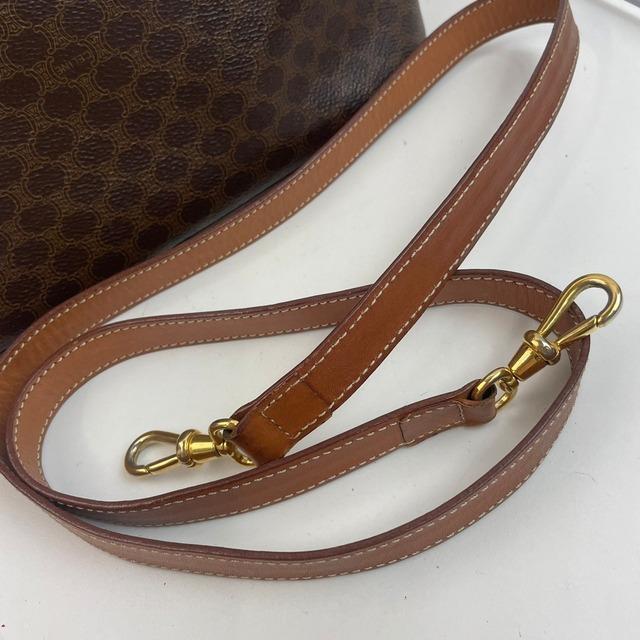 CELINE セリーヌ マカダム柄 2WAY トートバッグ ショルダーバッグ ハンドバッグ ブラウン ベージュ