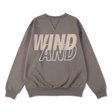 新品 即決 Lサイズ WIND AND SEA WDS SEA CREW NECK Charcoal Tauqe ウィンダンシー スウェット チャコール_画像1