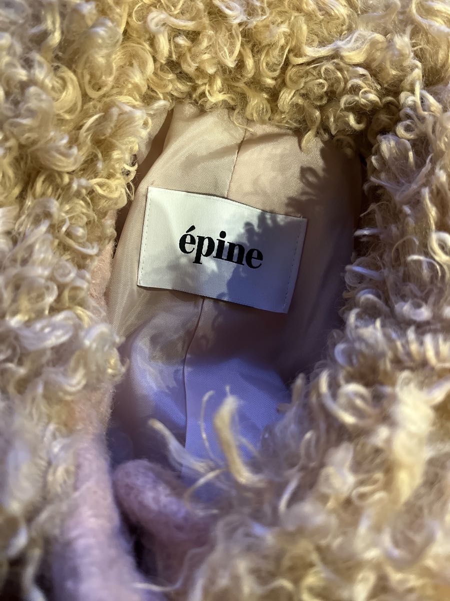 epine poodle fur coat プードルファーコート ピンク 難あり