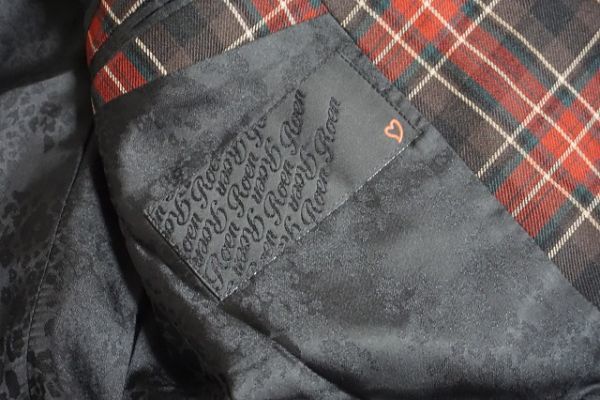 【即決】Roen ロエン メンズ ジャケット チェック ショート丈 赤系 サイズ:46 日本製 【790017】_画像7