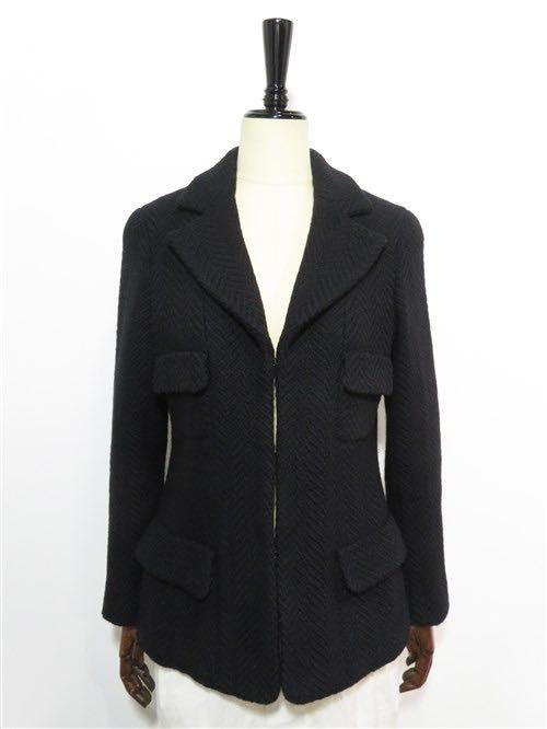 60497 CHANEL / シャネル ヘリンボーン ツイード ジャケット www.anac