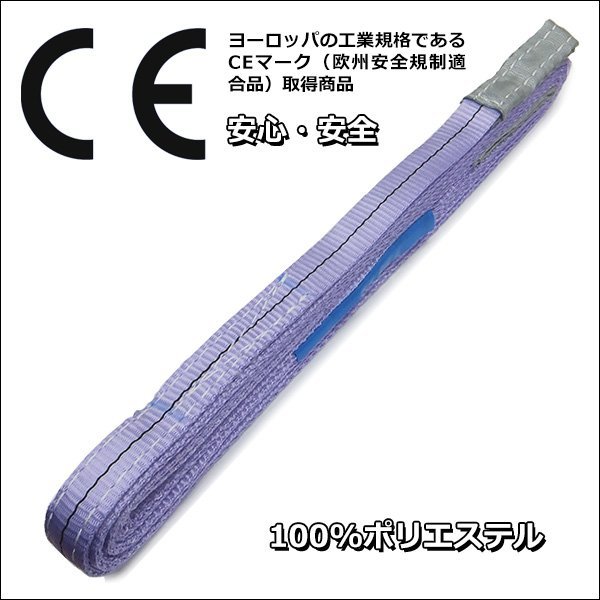 CE規格品 ベルトスリング 幅25mm×5m [1本] ストレート吊 耐荷重 1.0t 両端アイ型 スリングベルト/20_画像2